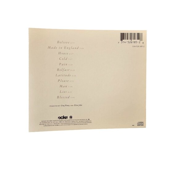 Elton John Made In England CD Music Album 1995 With Booklet  37571cd - Picture 2 of 2